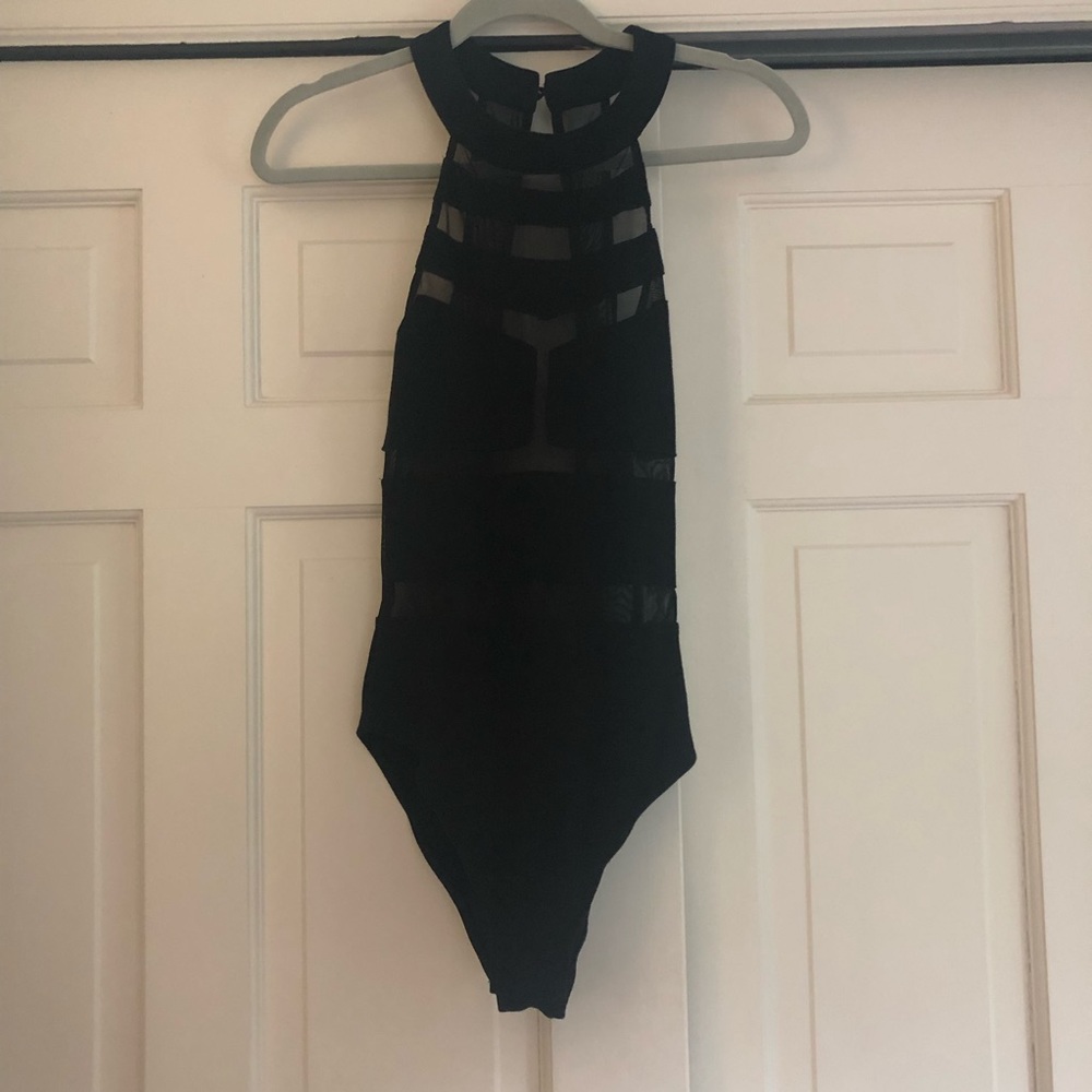 UO Out From Under Black Cutout Bodysuit
